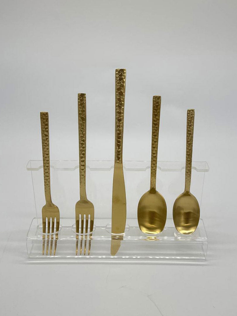 ABC HAMMERED GOLD SET OF 4
