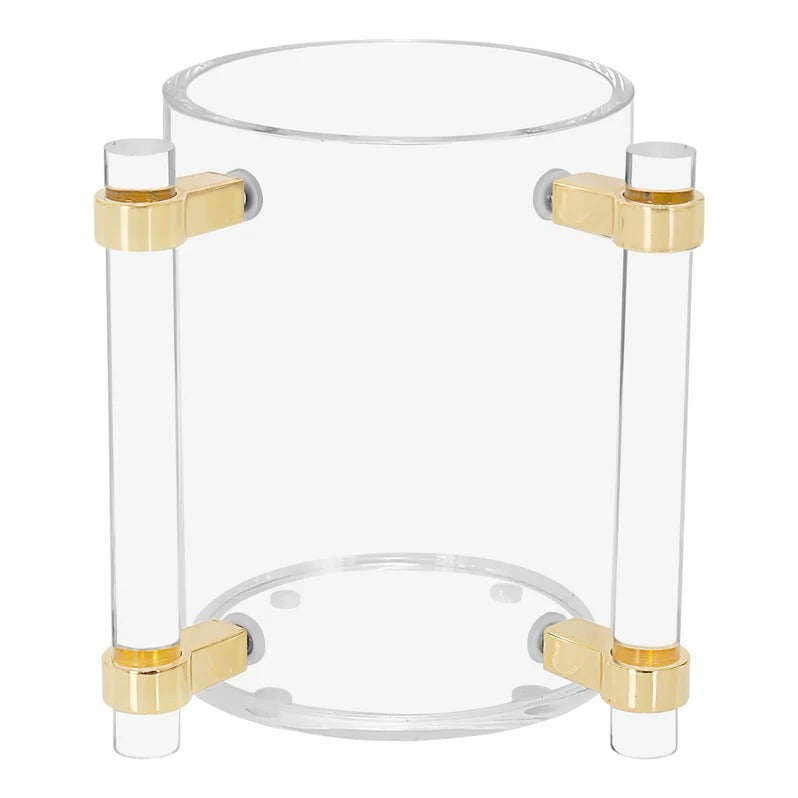 ACRYLIC WASHING CUP WITH GLD HANDLE