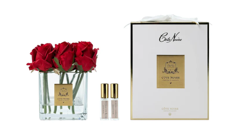 COTE NOIRE 9 ROSE BUD RED SQUARE