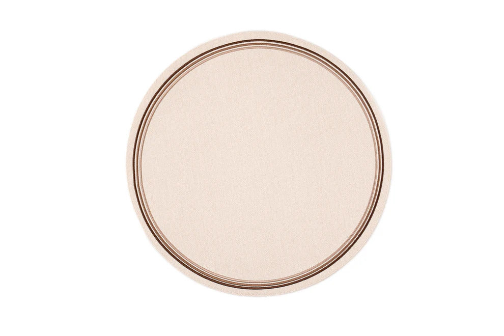 CIRCLE PLACEMAT BROWN SET OF 4