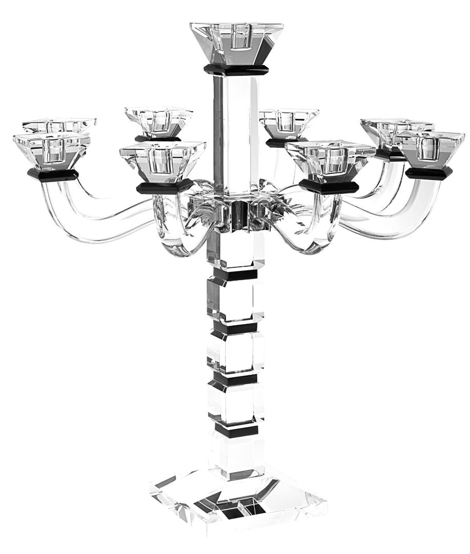 9 BRANCH CANDELABRA BLACK