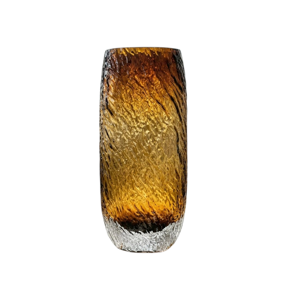 AMBER GLASS VASE