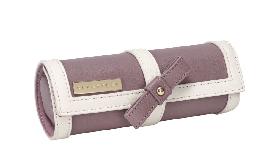 JEWELRY ROLL MAUVE WHITE