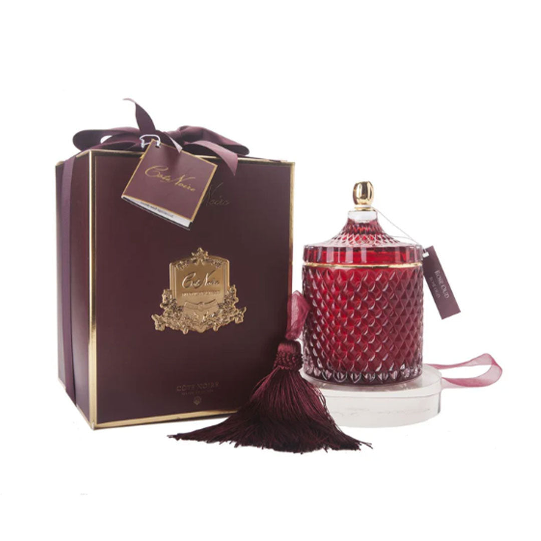 RED GRAND ART DECO CANDLE