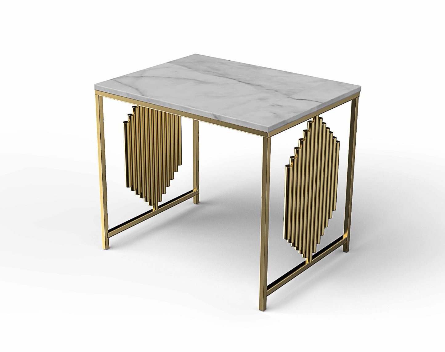 MARBLE TOP END TABLE SMALL