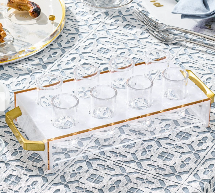 LIQUOR SET SUSPENDED PEARL MARBLE