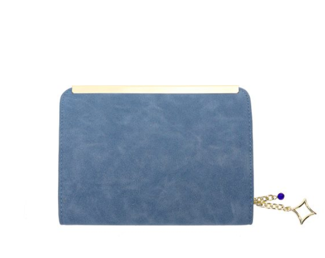 JEWELRY CASE ZIPPERED BLUE