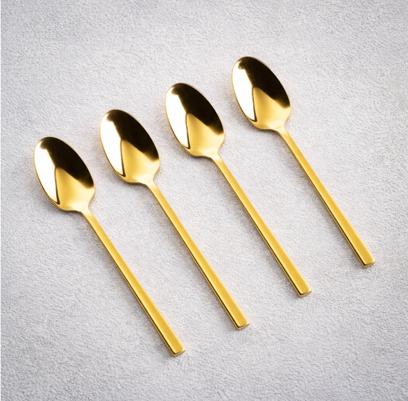 SHINY GOLD SPOONS S/4