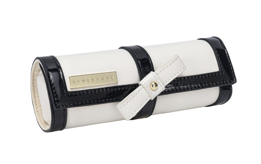 JEWELRY ROLL WHITE BLACK