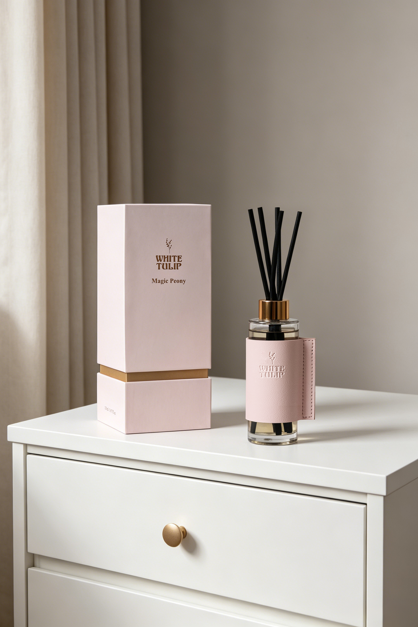 PINK MAGIC PEONY LEATHER DIFFUSER