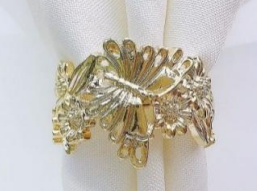 GOLD NAPKIN RINGS SET OF 6