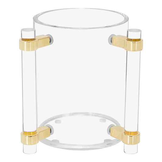 ACRYLIC WASHING CUP WITH GLD HANDLE