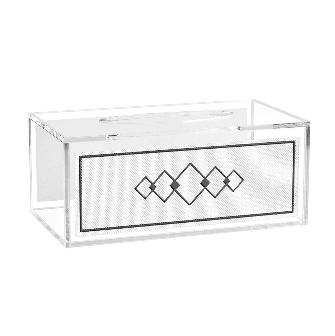 LEATHERITE TISSUE BOX BLACK