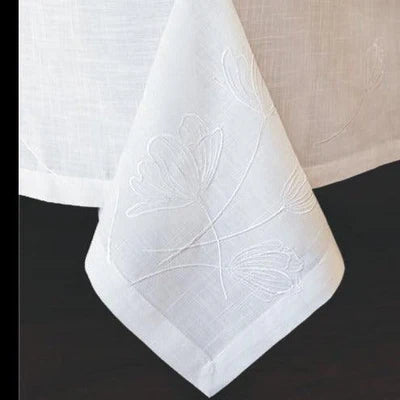 TULIP WHITE 68X126 TABLECLOTH