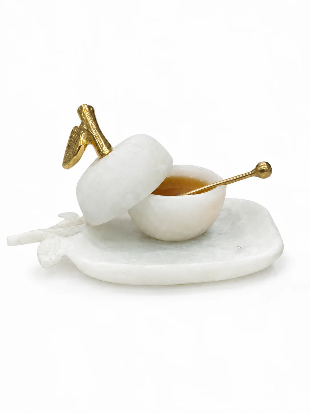 APPLE HONEY DISH W TRAY
