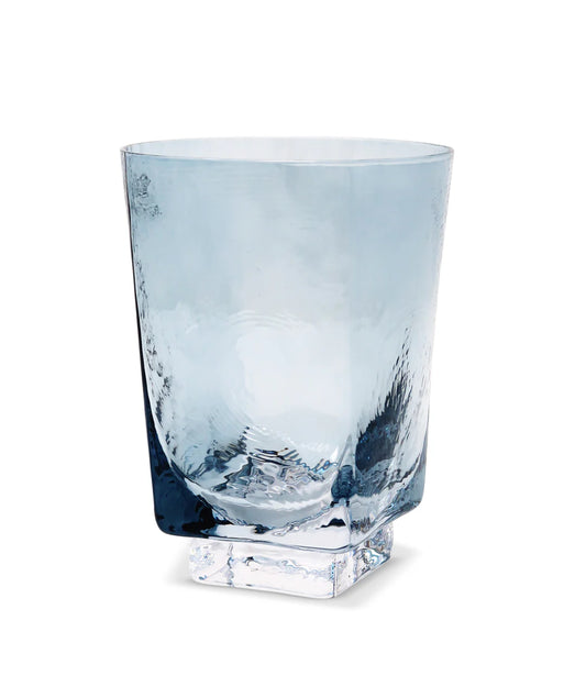 HAMMERED BLUE GLASSES SET OF 6