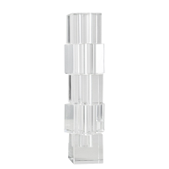GLASS VASE BLOCK LRG