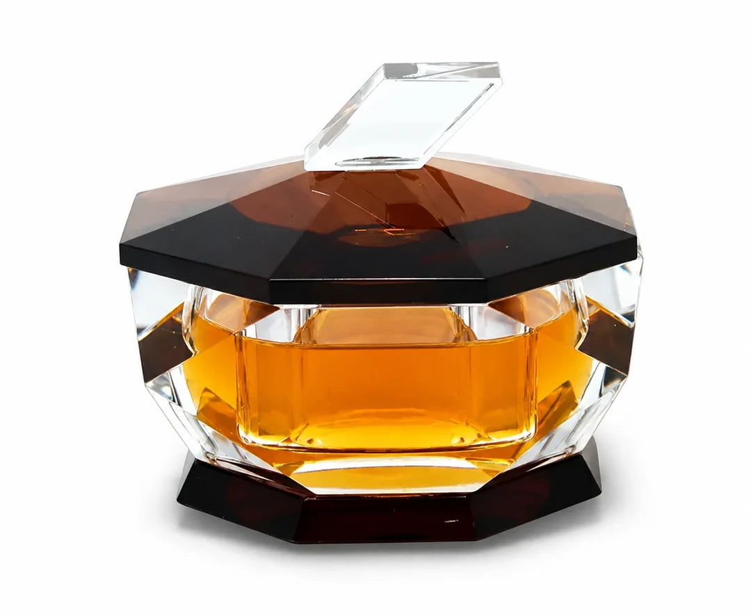 CRYSTAL JAR W/LID GOLD