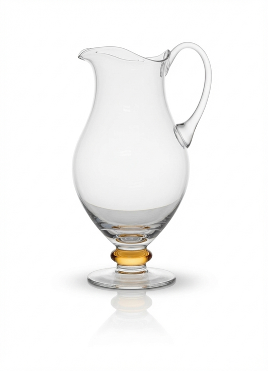 GLASS PITCHER AMBER DIAMOND