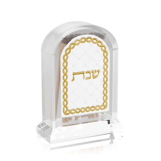 WOVEN LEATHERITE MATCH HOLDER GLD