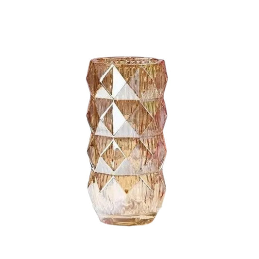 GLASS AMBER VASE
