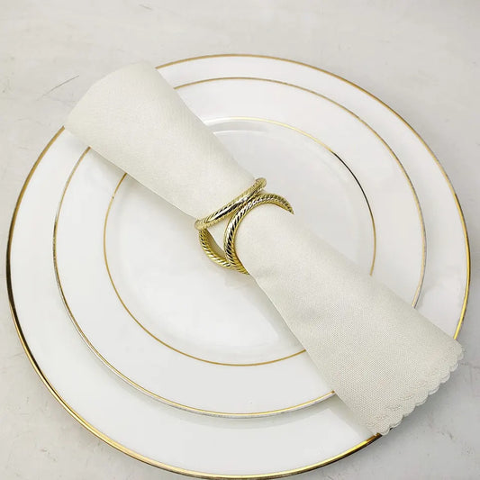 GOLD LOOP NAPKIN RING SET OF 6