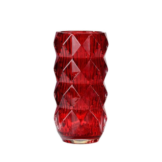 GLASS RED VASE