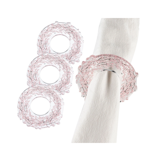 NAPKIN RING CHERRY BLOSSOM SET OF 4