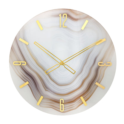 Agate Clock Tempered Glass