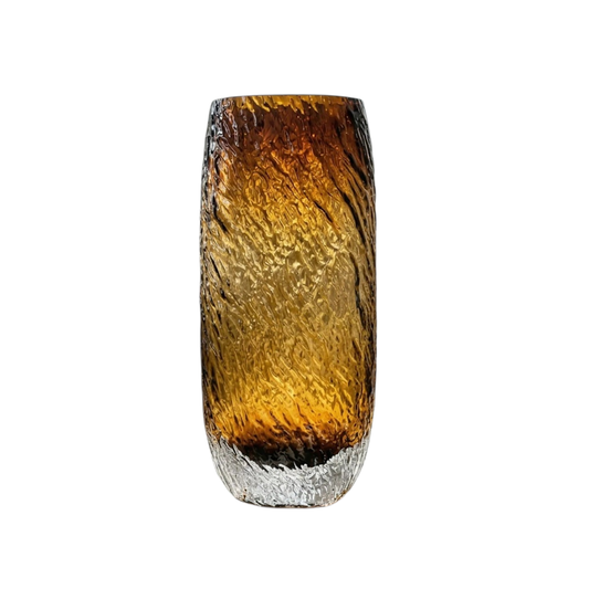 AMBER GLASS VASE