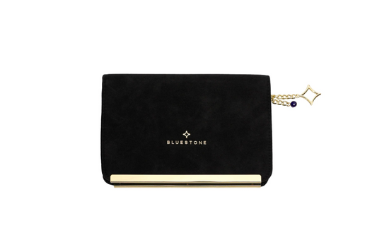 JEWELRY CASE ZIPPERED BLACK