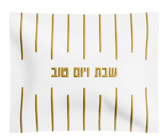 LINEAR CHALLAH COVER GOLD