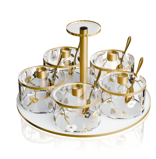 ORNATE GARDEN SWIVEL DIP DISH {5 DISHES}