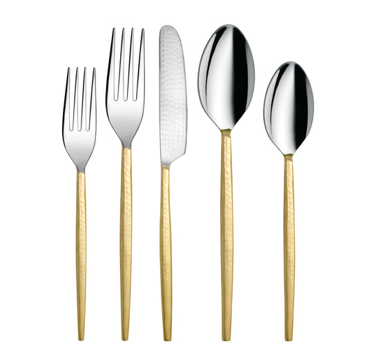 Edge Flat Gold Matte Flatware