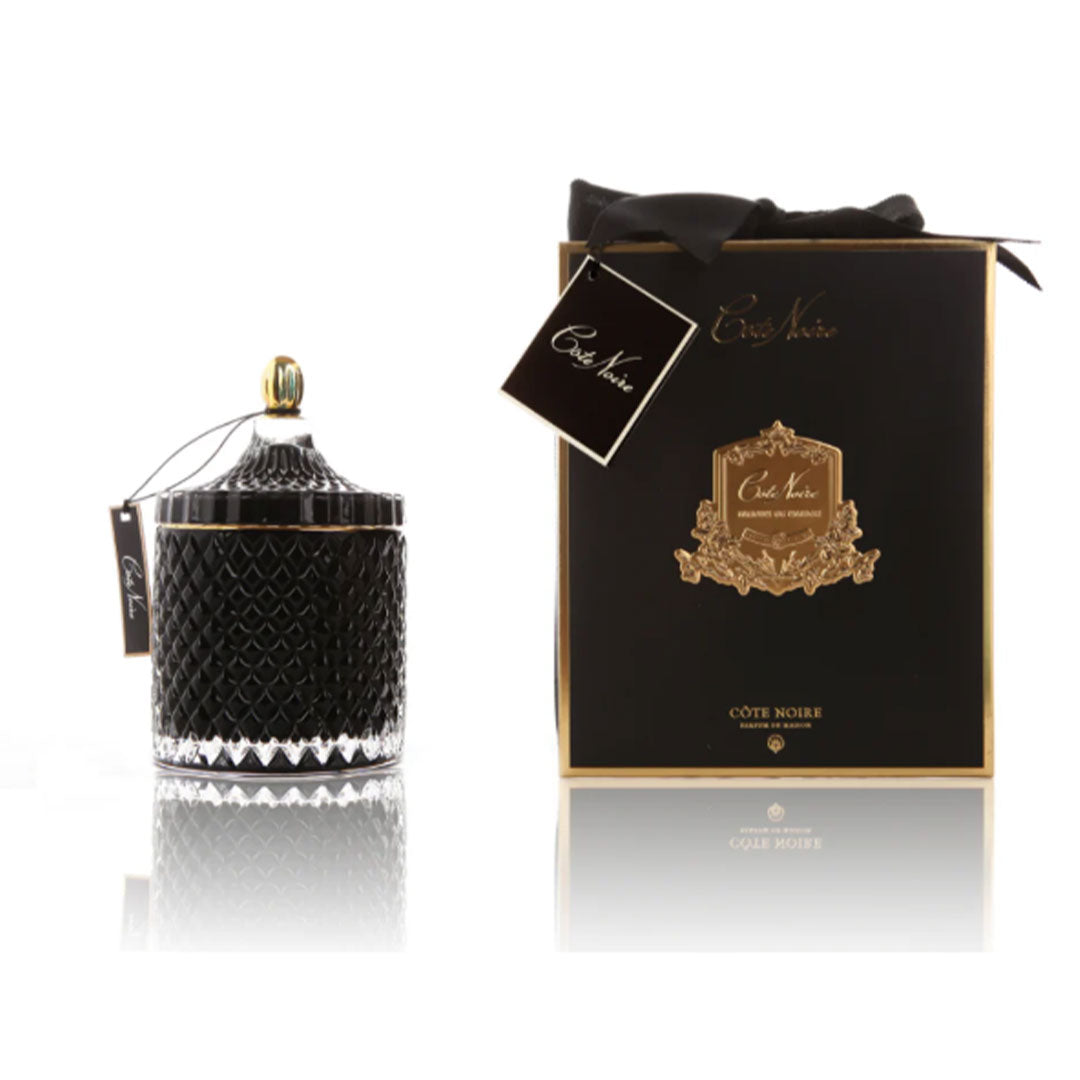BLACK GRAND ART DECO CANDLE