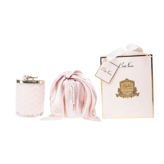 FERRINGBONE CANDLE PINK ROSE