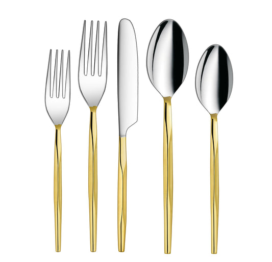 Hexa Gold Gloss Flatware