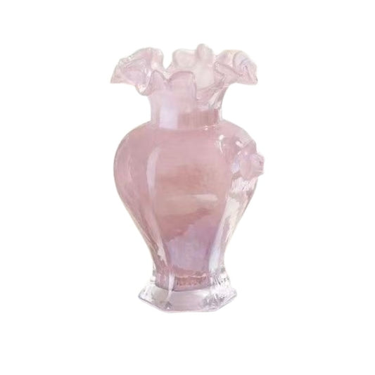 PINK RUFFLED VASE