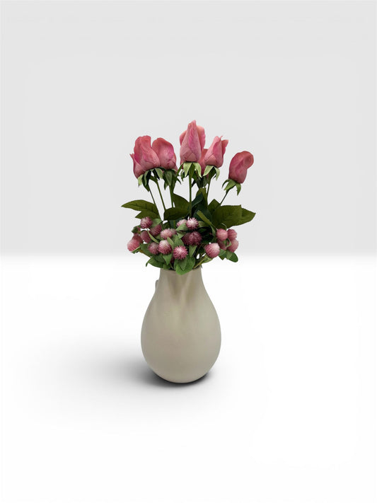 MATTE WHT CERAMIC VASE