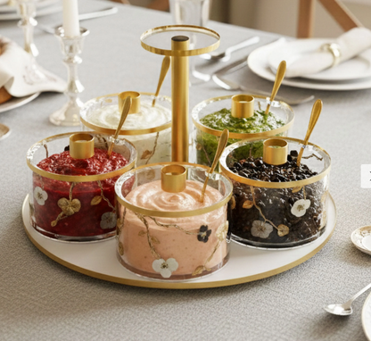 ORNATE GARDEN SWIVEL DIP DISH {5 DISHES}