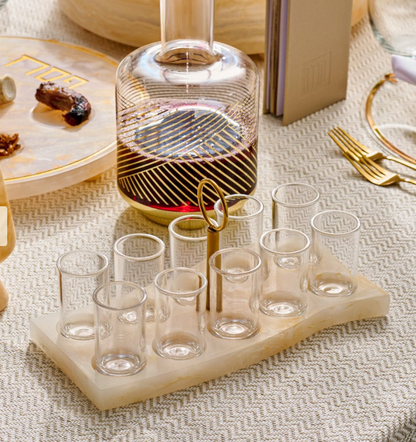 LIQUOR SET CURVE RESIN GLD