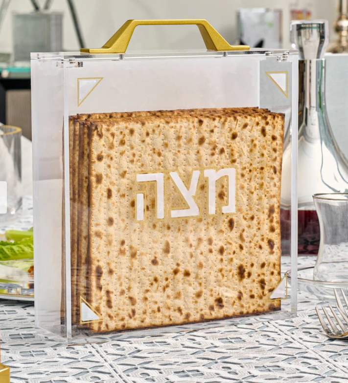 MATZAH BOX SQUARE PEARLSTONE