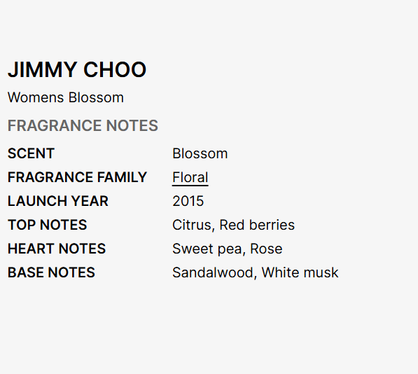 JIMMY CHOO BLOSSOM