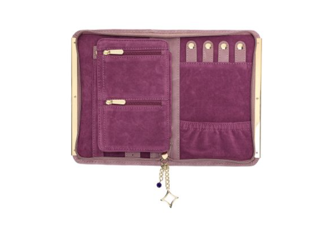JEWELRY CASE ZIPPERED PINK