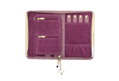 JEWELRY CASE ZIPPERED PINK
