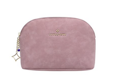 SET OF 2 MAKEUP BAGS MAUVE