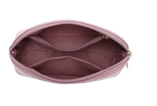 SET OF 2 MAKEUP BAGS MAUVE