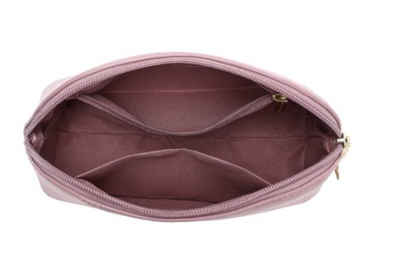 SET OF 2 MAKEUP BAGS MAUVE