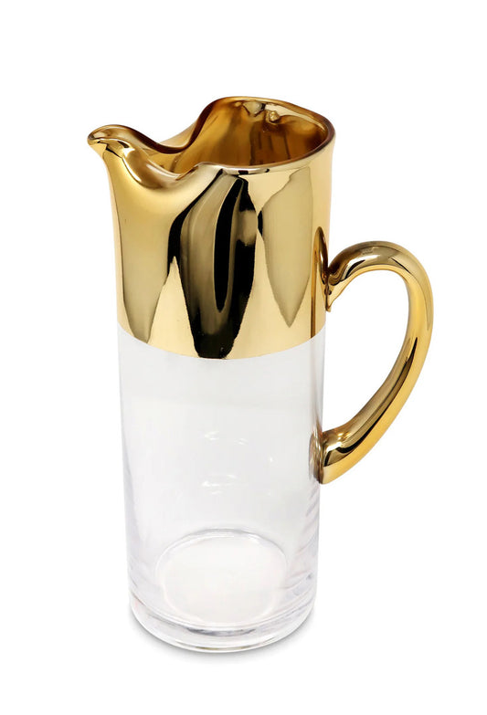 GLD PITCHER W/ GLD HANDLE