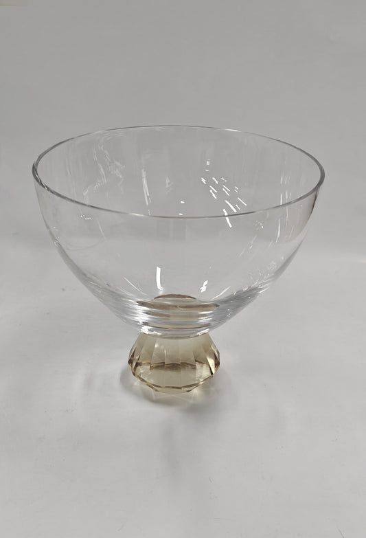 BOWL WITH AMBER DIAMOND BASE